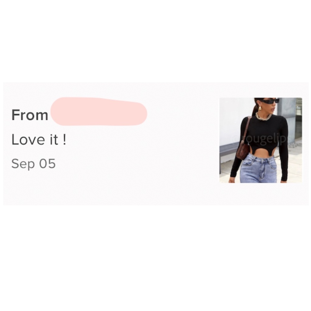 Long Sleeve Black Crop Top Shirt Front 2 Strap Clasp - Picture 8 of 8